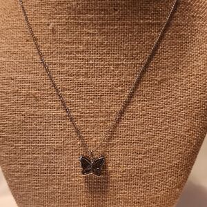 Origami Owl Silver Butterfly Pendant Necklace